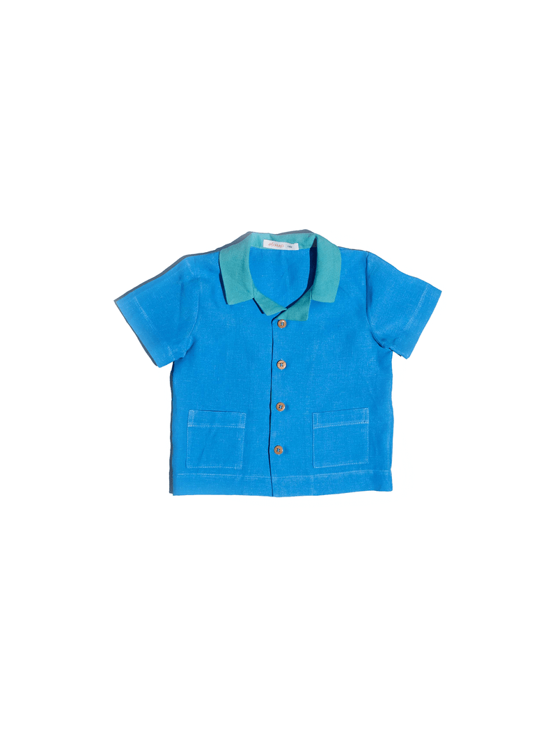 camisa-chico-bicolor-azul-frente