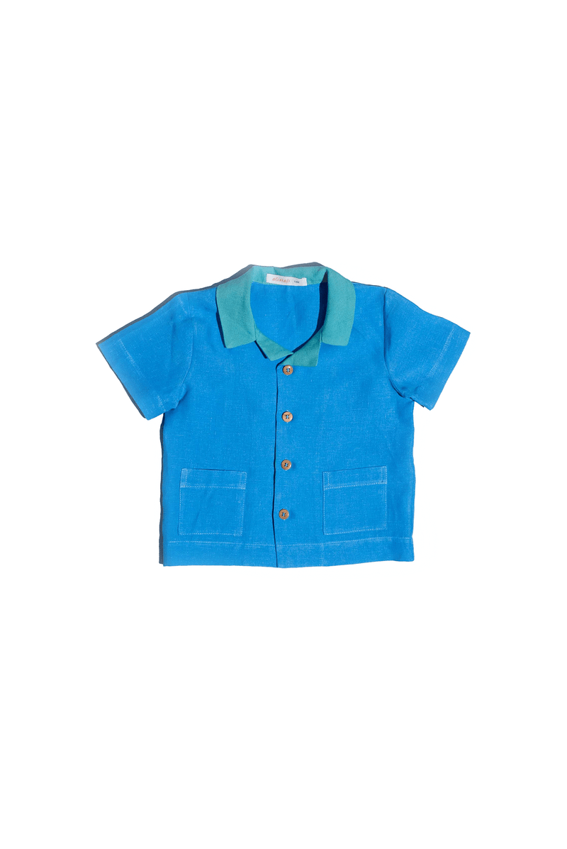 camisa-chico-bicolor-azul-frente