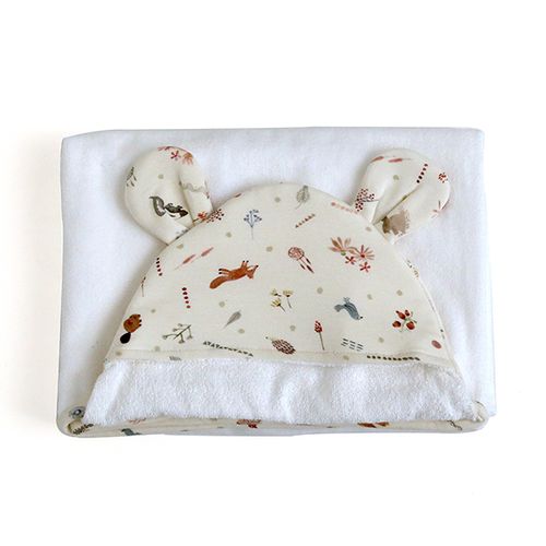 Toalha Capuz Urso Pena - Coleção Folk