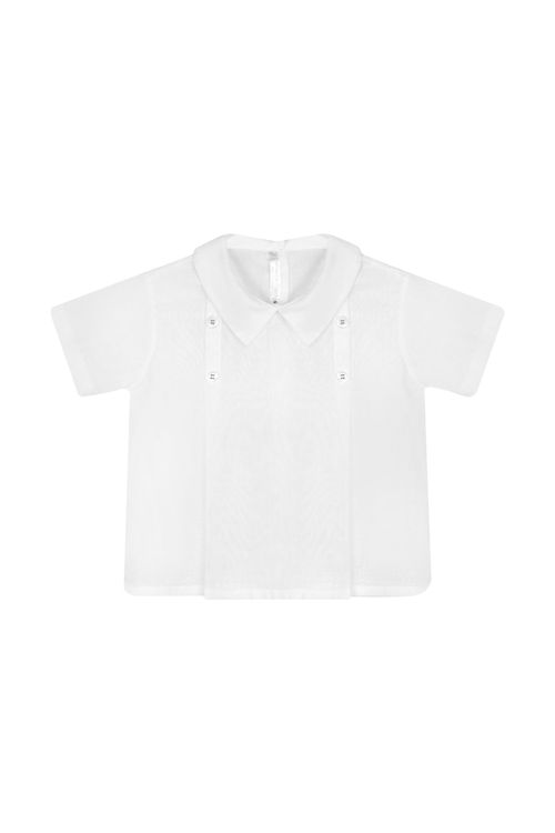 Bata Polo 4 Botões Branca