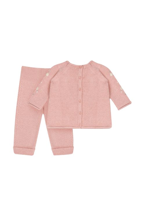 Conjunto Blusa Rolete Bordado e Calça Trança