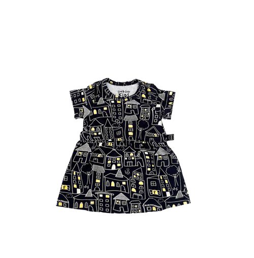 Vestido Manga Curta Preto - Na Madrugada