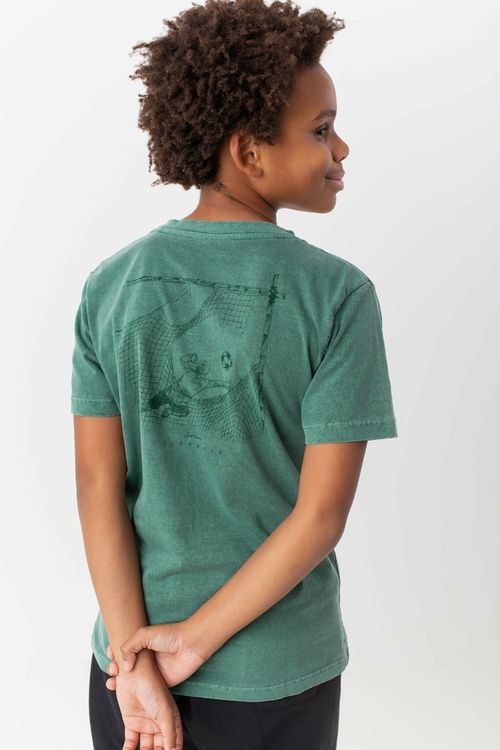 Camiseta Infantil Estonada Gol de Bicicleta - Verde