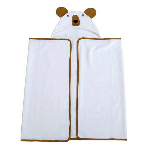 Toalha Capuz Urso Linho Ocre - Coleção Clássicos