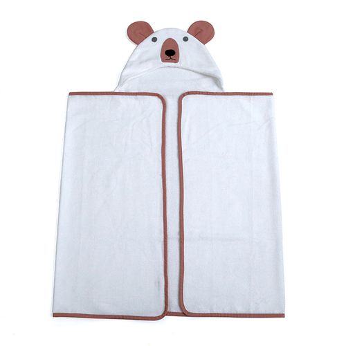 Toalha Capuz Urso Linho Rosê - Coleção Clássicos