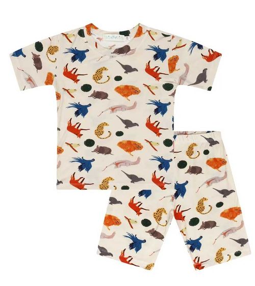 conjunto pijama curto somos todos bichos