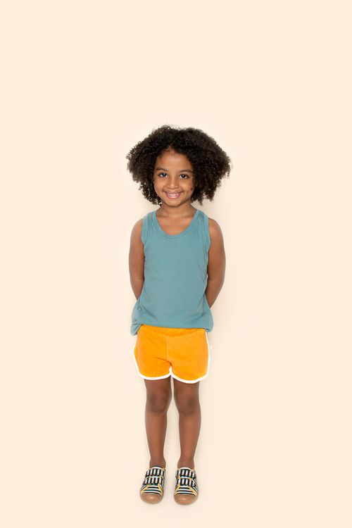 Short Infantil Atoalhado Mostarda