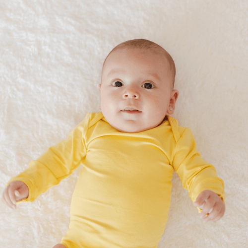 body manga longa - amarelo