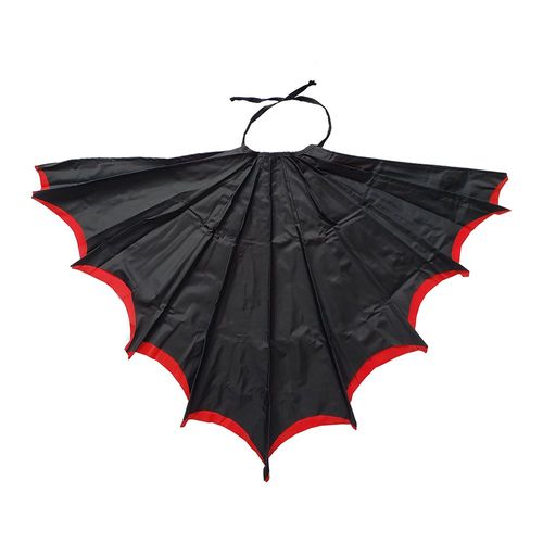 Asa Morcego Preto e Vermelho