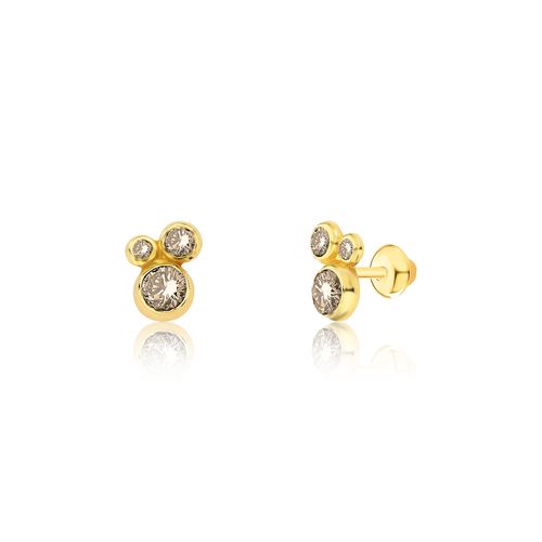 Brinco Brilho Diamante Chocolate Baby