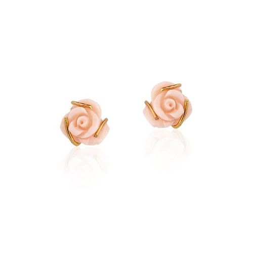 Brinco Flor Coral Baby