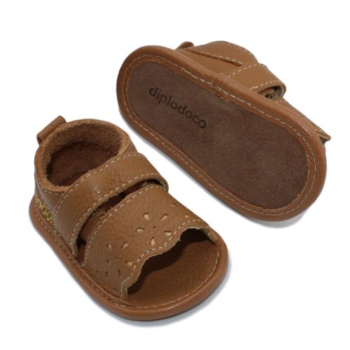 Sandália Bebê Jardim Caramelo  - Linha Baby