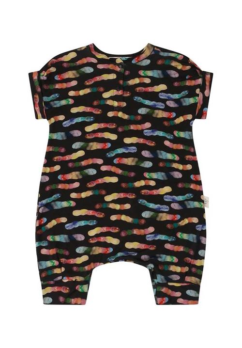 Macacão bebe minhocas preto