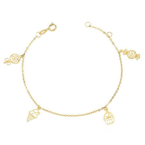 Pulseira ouro amarelo 18k - Docinho