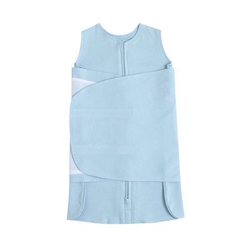 Saco de Dormir Swaddle em Algodão Egípcio Azul Primavera Verão