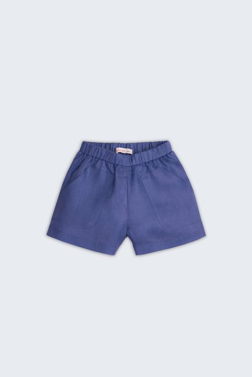 Shorts Chico Linho Azul Marinho