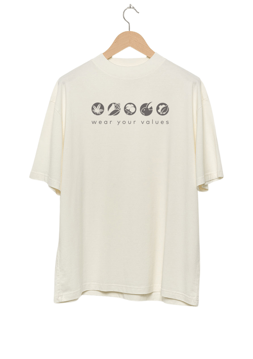CAMISETA TAIRÚ VALUES OFF WHITE